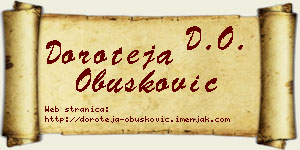 Doroteja Obušković vizit kartica